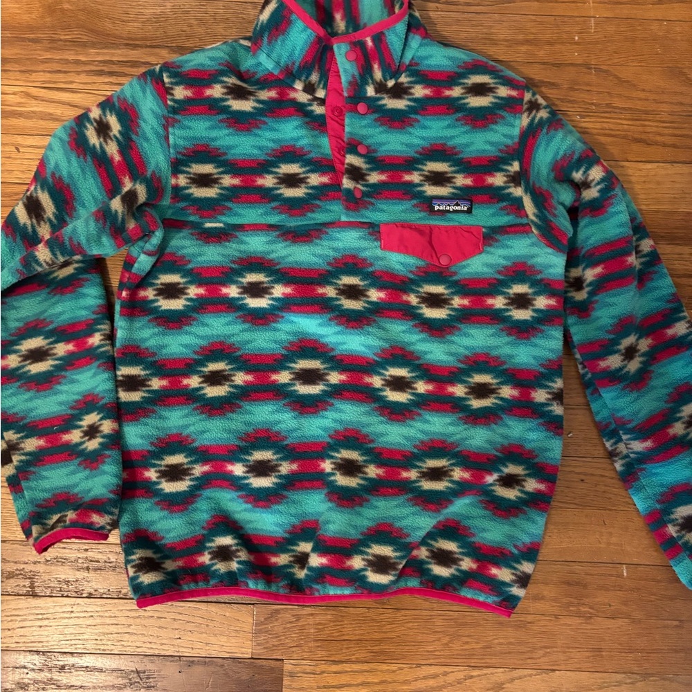 Patagonia Synchilla Fleece in Vintage Teal print size Medium